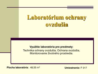 Laboratórium ochrany ovzdušia