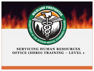 Servicing human resources office (SHRO) training – Level 1