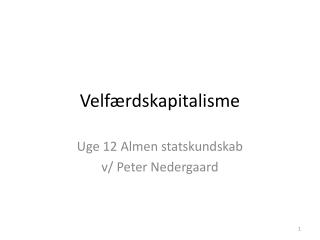 Velfærdskapitalisme