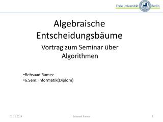 Algebraische Entscheidungsbäume