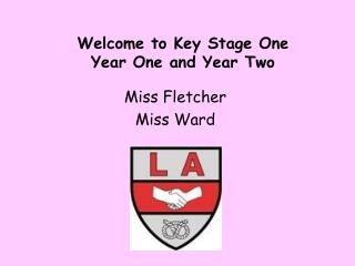 Welcome to Key Stage One Year One and Year Two