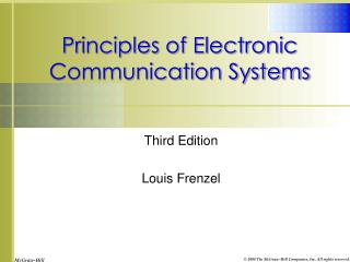 Principles of Electronic Communication Systems