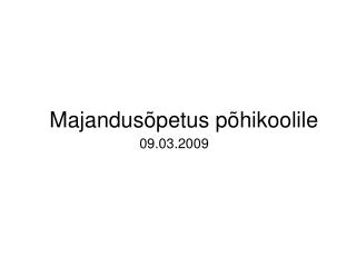 Majandusõpetus põhikoolile