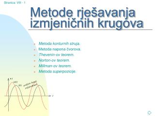 Metode rješavanja izmjeničnih krugova