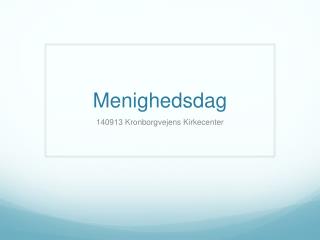 Menighedsdag