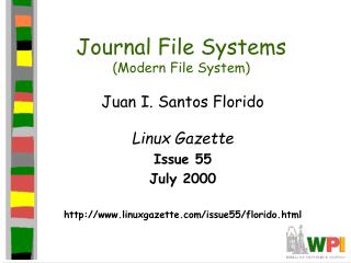 Journal File Systems (Modern File System)