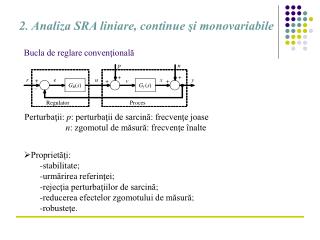 2. Analiza SRA liniare, continue şi monovariabile