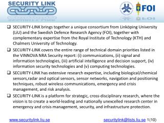 securitylink.liu.se securitylink@lists.liu.se 1(10)