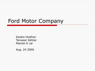 Ford Motor Company