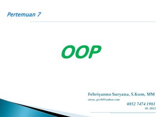 Pertemuan 7 OOP