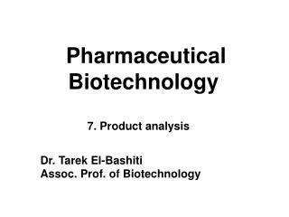 Pharmaceutical Biotechnology