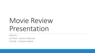 Movie Review Presentation