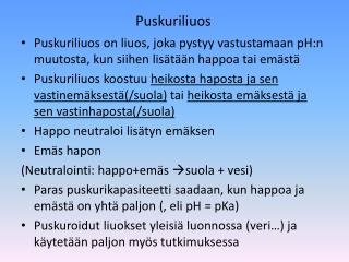 Puskuriliuos