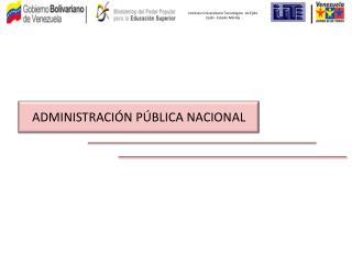 ADMINISTRACIÓN PÚBLICA NACIONAL