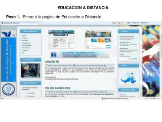 EDUCACION A DISTANCIA