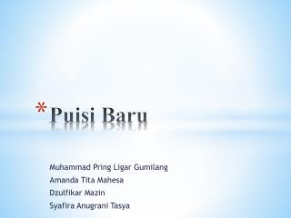 Puisi Baru