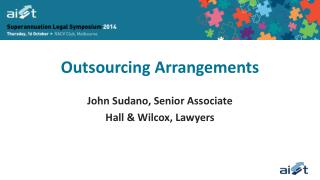 Outsourcing Arrangements