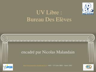 UV Libre : Bureau Des Elèves