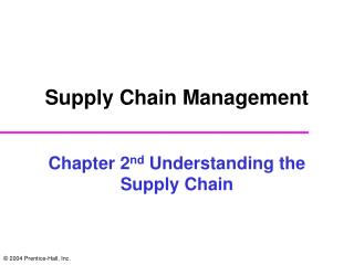 Supply Chain Management