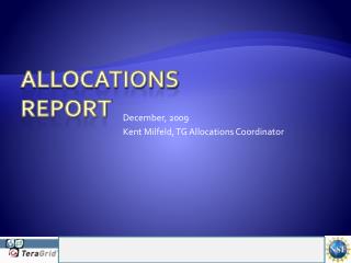 Allocations Report