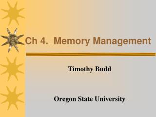 Ch 4. Memory Management