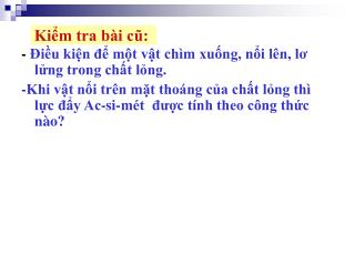 Kiểm tra bài cũ: