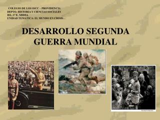 DESARROLLO SEGUNDA GUERRA MUNDIAL