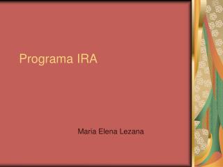 Programa IRA