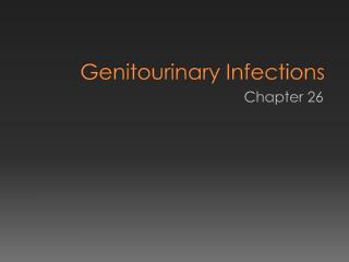 Genitourinary Infections