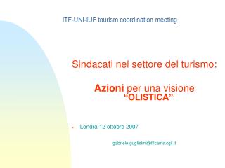 ITF-UNI-IUF tourism coordination meeting