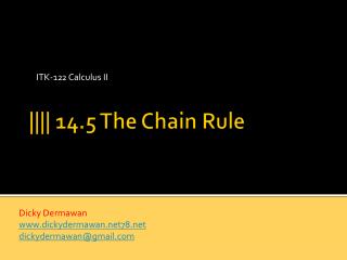 |||| 14.5 The Chain Rule