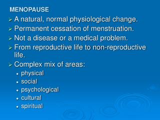 MENOPAUSE