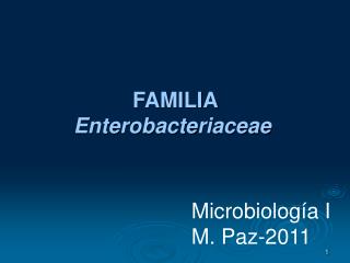 Microbiología I M. Paz-2011