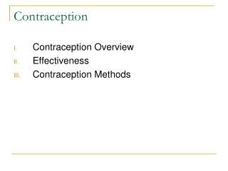 Contraception