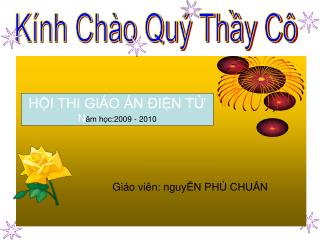 Kính Chào Quý Thầy Cô