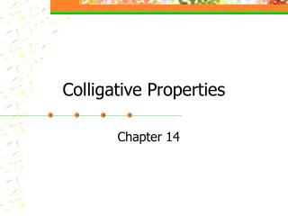 Colligative Properties