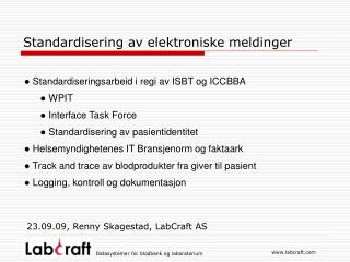 Standardisering av elektroniske meldinger