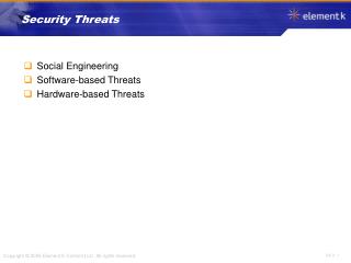 Security Threats