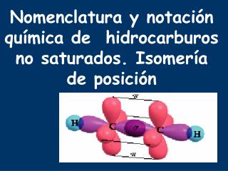 Nomenclatura y notación química de hidrocarburos no saturados. Isomería de posición