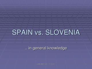 SPAIN vs. SLOVENIA