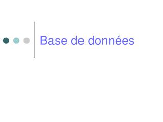 Base de données