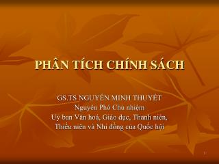 PHÂN TÍCH CHÍNH SÁCH