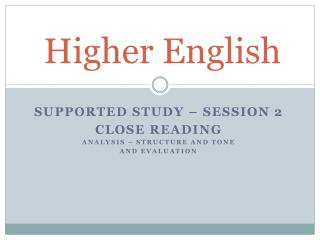 Higher English