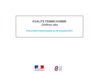 EGALITE FEMME/HOMME Chiffres clés Plan d’action interministériel du 30 novembre 2012