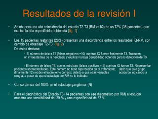 Resultados de la revisión I