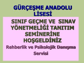 GÜRÇEŞME ANADOLU LİSESİ