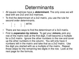 Determinants