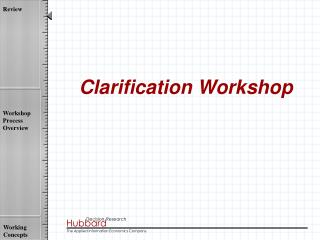 Clarification Workshop
