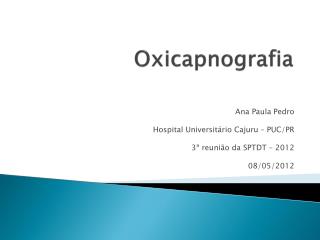 Oxicapnografia