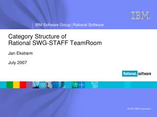 Category Structure of Rational SWG-STAFF TeamRoom Jan Ekstrøm July 2007